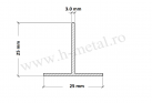 Profil T aluminiu 25x25x3.0 mm 1